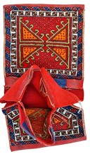 Antique items, old saddlebag