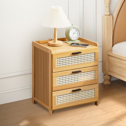 Wooden bedside storage cabinet - wooden,