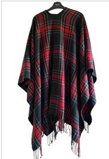 Stunning Red Plaid Cape Cloak