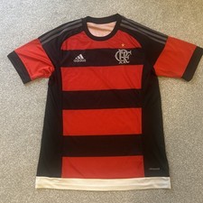 Flamengo Adidas football shirt 2015 Home Brazil Red/Black Medium Rare