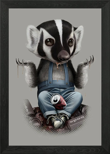 Badger takes all framed wall - badger,