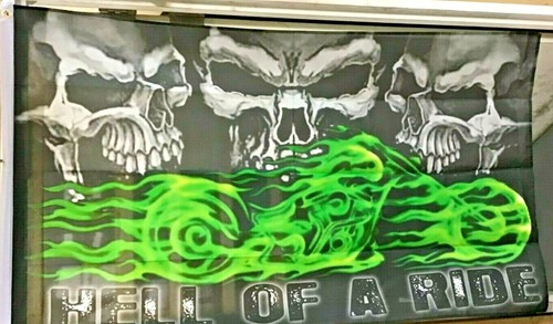Hell rider flag 5ft - 5ft, 3ft