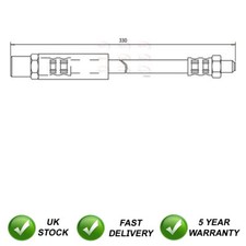 Brake Hose Front SJR Fits