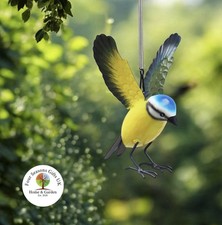 Blue Tit Metal Hanging Garden