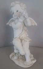 Little Girl Angel Cherub Figurine 8" Tall. 
