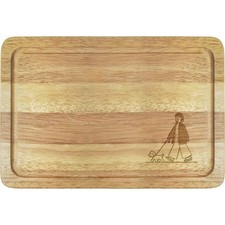 'Girl Walking Dog' Wooden