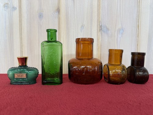 Bovril glass bottles old - glass,