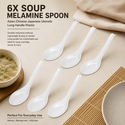 Soup melamine spoonasian - 6x,