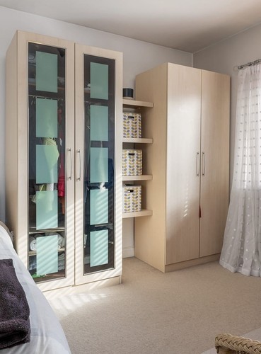 Beige freestanding wardrobes - beige,