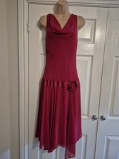 Bnwt Red Lined Chiffon Dress