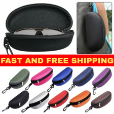 Portable Zipper Eye Glasses Sunglasses Hard Case Box Protector Large Hold Gift.