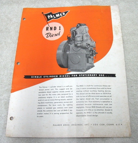 Vintage palmer single cyl - single,