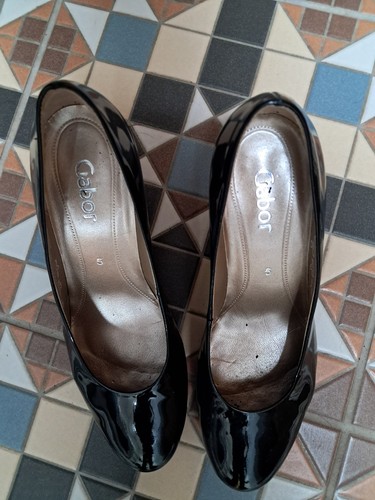 Gabor black patent leather - black,