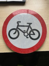 No Cycling Road Sign