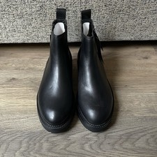 M&S Black Wide Fit Boots Size 6.5 Euro 40 Leather