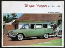 SINGER VOGUE ESTATE Car Sales Brochure c1965 #1096/H
