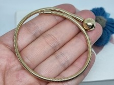 BOXED Genuine Pandora Moments 14k Gold Plated Snake Chain Bracelet  ? 23cm