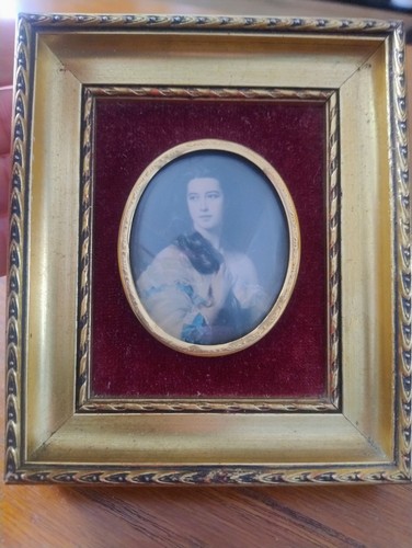 Vintage miniature portrait - miniature,