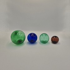 Hand Blown Glass Fishing Floats X 4 Graduated Size