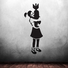Banksy Bomb Hugger Girl Wall