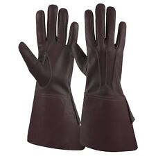  Long Cuff Gauntlets Leather Gloves Piper Drummer Band Leather Gloves Brand New