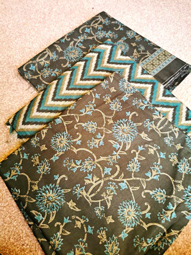 Bin saeed grey teal floral - bin, grey/teal