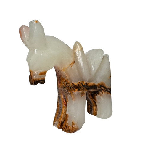 Carved white onyx alabaster - onyx,