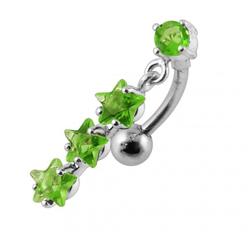 Reverse belly bar - bar, sterling
