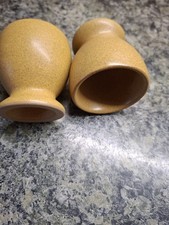 Denby, 'Ode 'Vintage Egg Cups, Set of 2, Mustard, VG Condition
