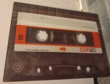 Worktop Saver Tempered Glass Chopping Board "Cassette 1980s Tape Radio Design" 