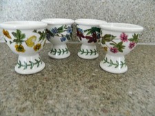 SET OF 4 PORTMEIRION BOTANIC GARDEN PEDESTAL EGG CUPS - VGC