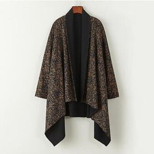 Men's Long Cardigan Drape Cape