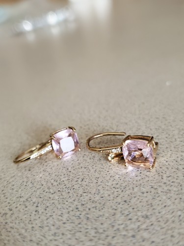 Pink sapphire leverback - pink,