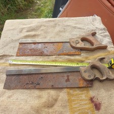Two Vintage Brass Backed Tenon Saws Shed Clearance Find