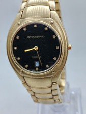 Aston Gerard Mens Dress Watch 18ct gold electroplated Registered Model 261267KM