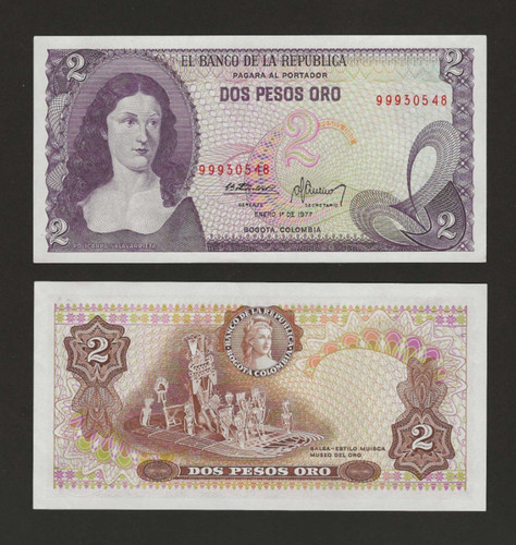 Colombia pesos oro 1977 - colombia, 2