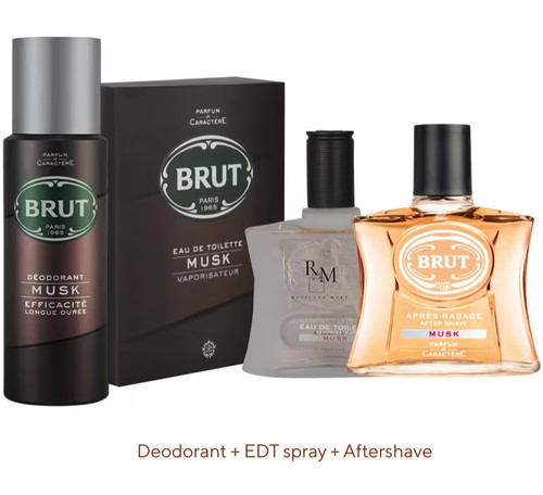 3pcs grooming set brut - brut, mens
