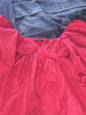 Zara Puff Sleeve Mini Dress Fushia Pink Sz M