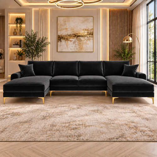 Seater sofa madara black - 5-seater,