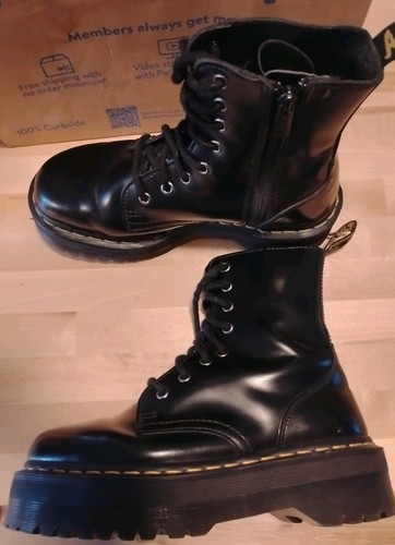 Martens black combat boots - black,