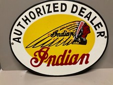 INDIAN MOTORCYCLE vintage style Metal Enamel wall Sign