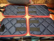 Travel Boots, Set Of 4, Pony/Cob Size, Blue/Red. Fleece Lined. (Ref: 90B)