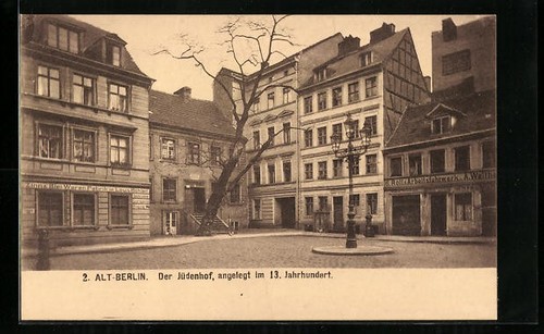 Postcard berlin jüdenhof - postcard,