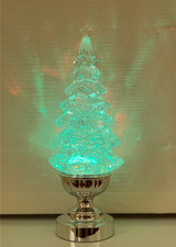 Lighted Glitter Tree Lamps, 2