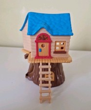 Vintage Sylvanian Families Little World Treehouse Squirrel House & Accessories