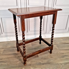 Antique Oak Side Table -