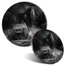 Mouse Mat & Coaster Set - BW -