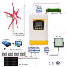 3000W MPPT Hybrid Solar Wind Turbine Charge Controller 12V/24V/48V for Wholesale