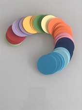 Coloured Card Circles- any size Any Colour 1”, 2”, 3”, 4”, 5” & 6” See Details