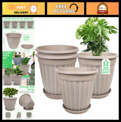 Inch tall planters 4 pack - inch,